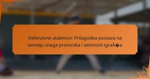 Defenzivne utakmice: Prilagodba postava na temelju snaga protivnika i sklonosti igrača