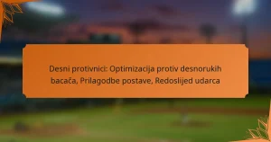 Desni protivnici: Optimizacija protiv desnorukih bacača, Prilagodbe postave, Redoslijed udarca
